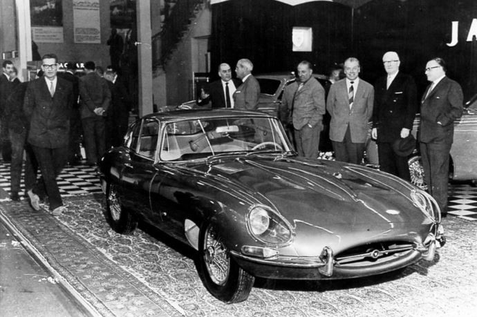 Jaguar Type E exposée au Salon de Genève en 1961