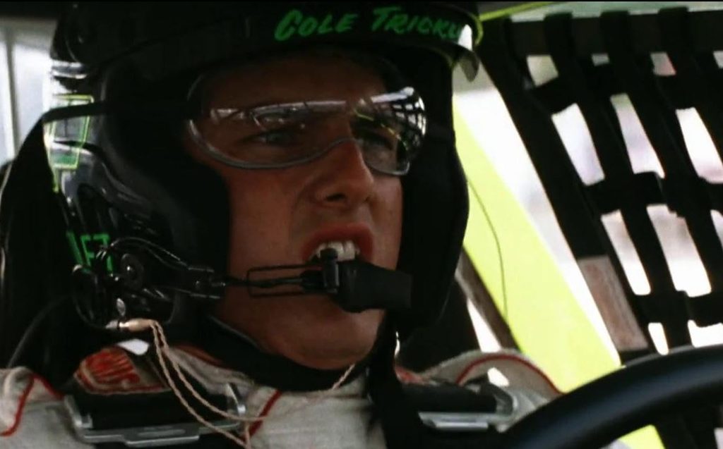 Tom Cruise dans le rôle de Cole Trickle au volant dans Jours de tonnerre