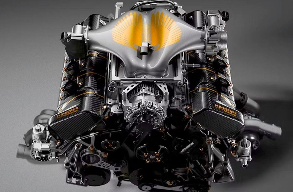 Moteur V8 biturbo Koenigsegg de 1 000 ch équipant la Kimera K39