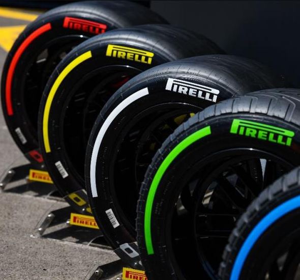 Les cinq types de pneus Pirelli utilisés selon les règles de F1 moderne