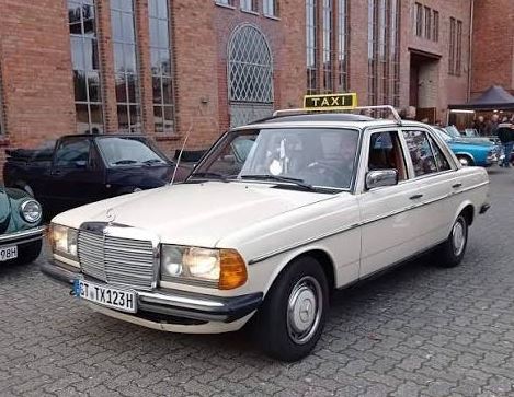 Mercedes W123 taxi, modèle emblématique de la réputation de robustesse de Mercedes