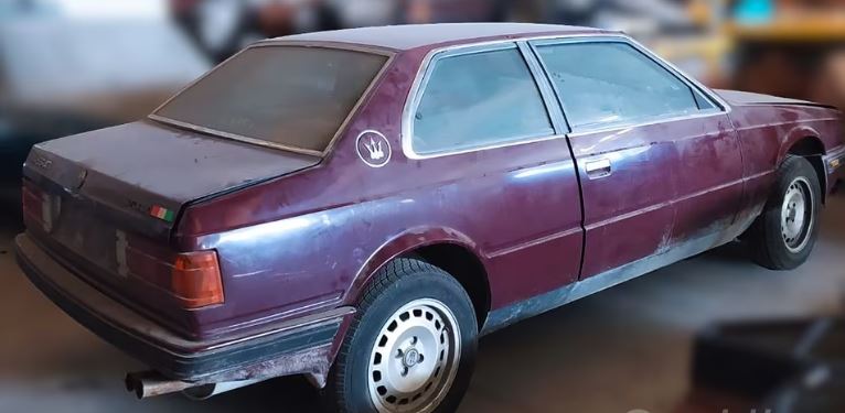 Maserati Biturbo 1984 immobilisée depuis plusieurs années avant sa remise en état