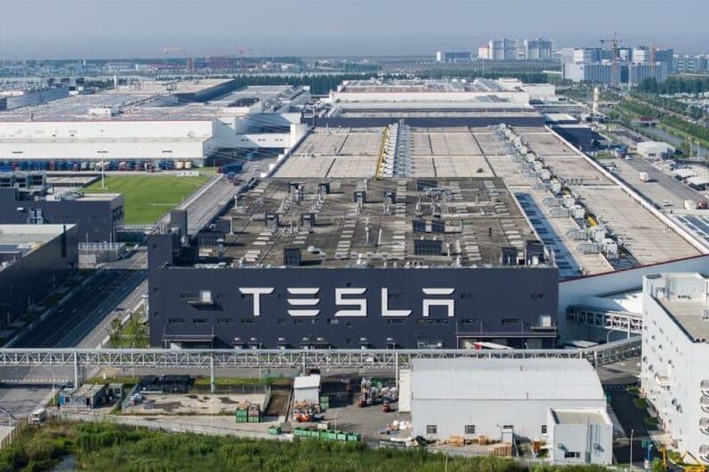 Gigafactory Tesla de Shanghai où sont produits les Model 3 et Model Y