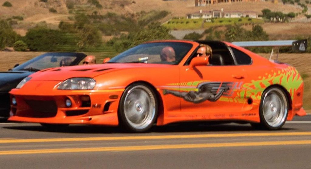 Toyota Supra Mk4 orange de Brian O'Conner dans Fast and Furious
