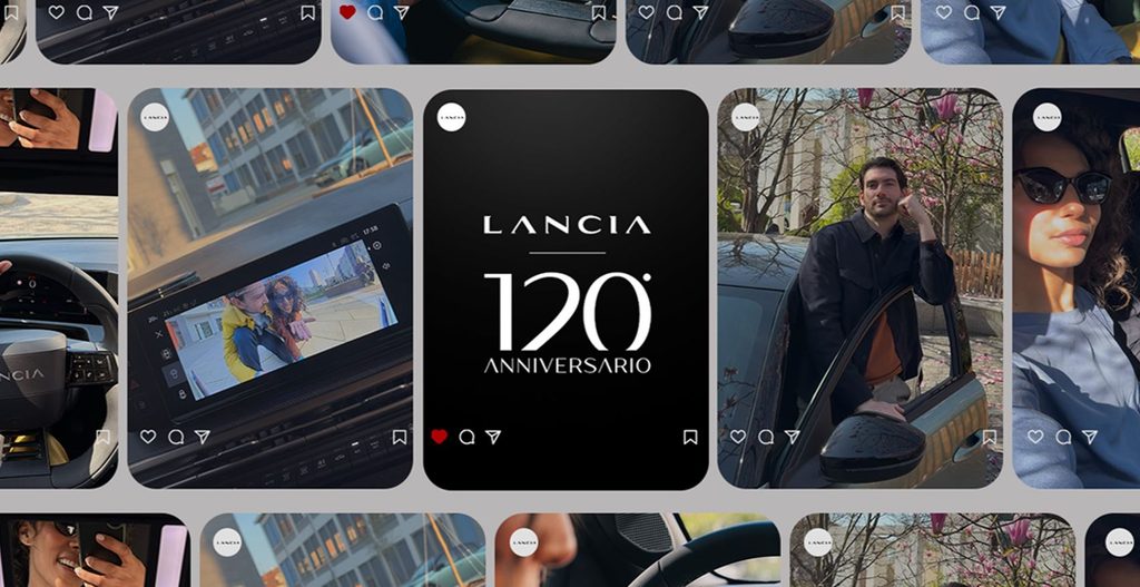 Visuel officiel Lancia célébrant les 120 ans de la marque italienne