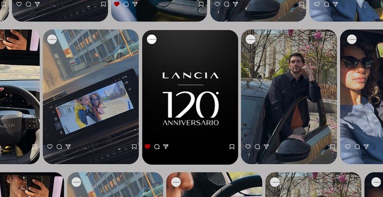 Visuel officiel Lancia célébrant les 120 ans de la marque italienne