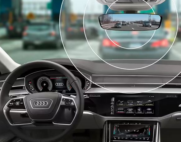 Habitacle Audi équipé de services connectés pouvant utiliser les données de la voiture