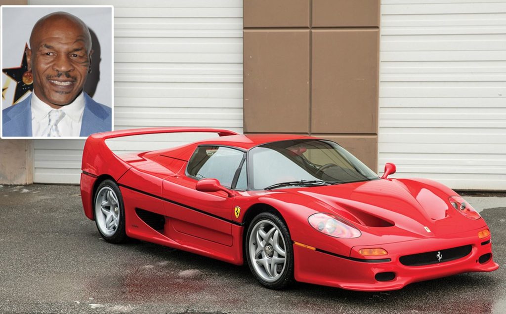 Mike Tyson et la Ferrari F50 qui lui a appartenu