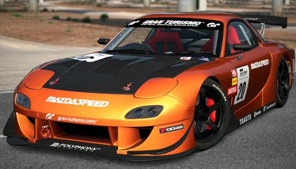 Mazda RX-7 de compétition aux couleurs Gran Turismo et Mazdaspeed