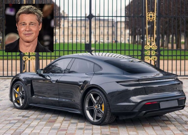 Brad Pitt et Porsche Taycan Turbo S, l’une des voitures associées à l’acteur