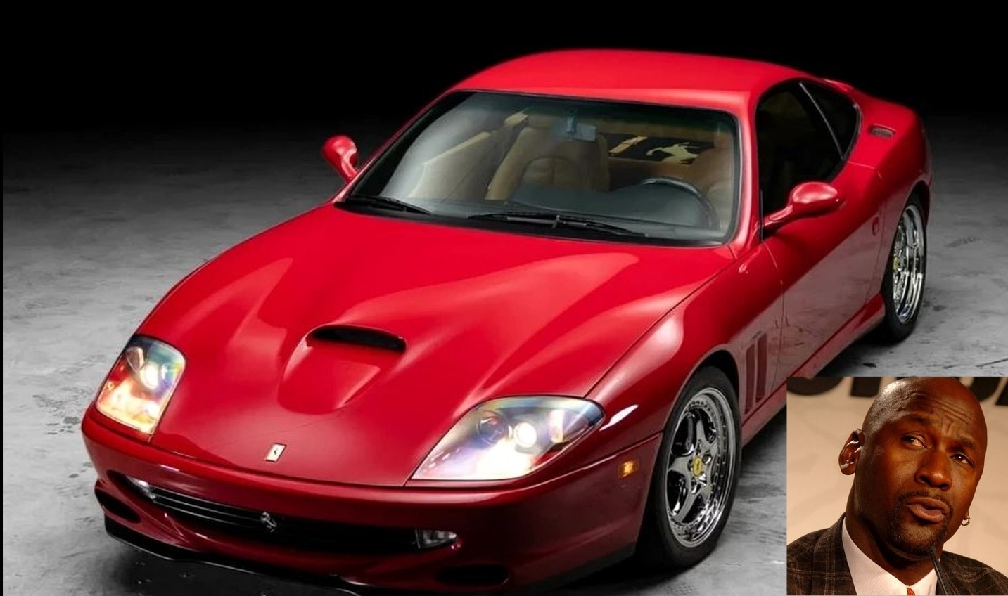 Michael Jordan et sa Ferrari 550 Maranello, qui inspira les Air Jordan XIV