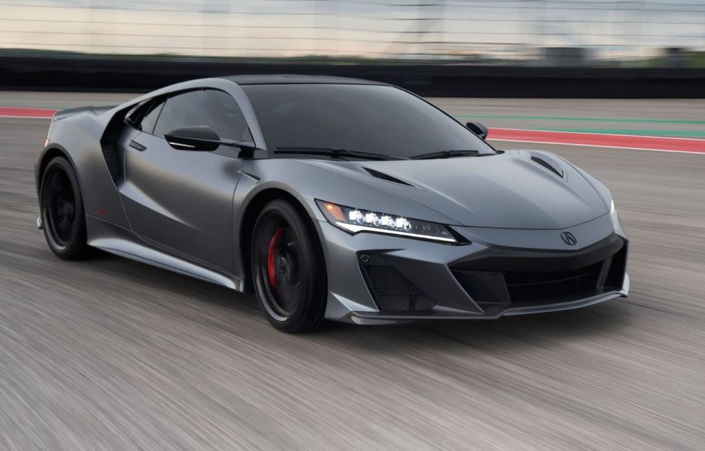 Acura NSX hybride de deuxième génération sur circuit